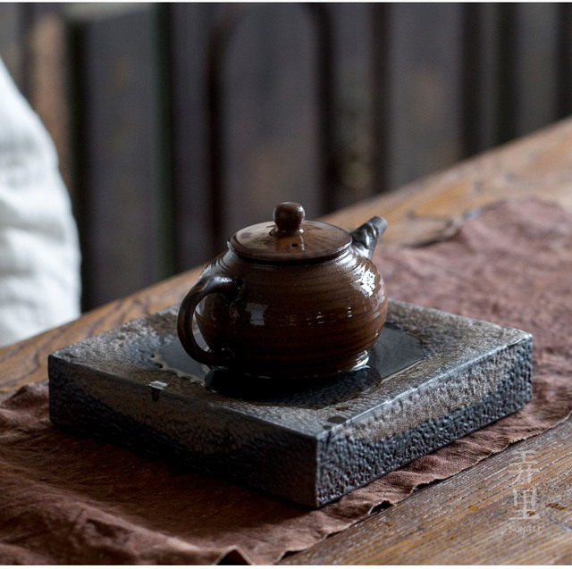 Antyczny czajniczek do herbaty Kung Fu - mały dzbanek drewniany z wzorem, idealny zestaw do parzenia herbaty - Wianko - 6