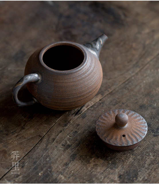 Antyczny czajniczek do herbaty Kung Fu - mały dzbanek drewniany z wzorem, idealny zestaw do parzenia herbaty - Wianko - 15