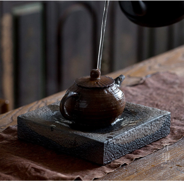 Antyczny czajniczek do herbaty Kung Fu - mały dzbanek drewniany z wzorem, idealny zestaw do parzenia herbaty - Wianko - 5