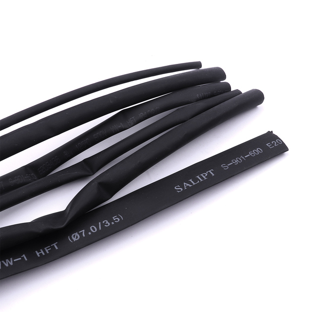 Długa rurka termokurczliwa PVC 2:1, czarna, 1M, do zabezpieczania kabli o średnicach 2/3/4/5/6/7mm - Wianko - 2
