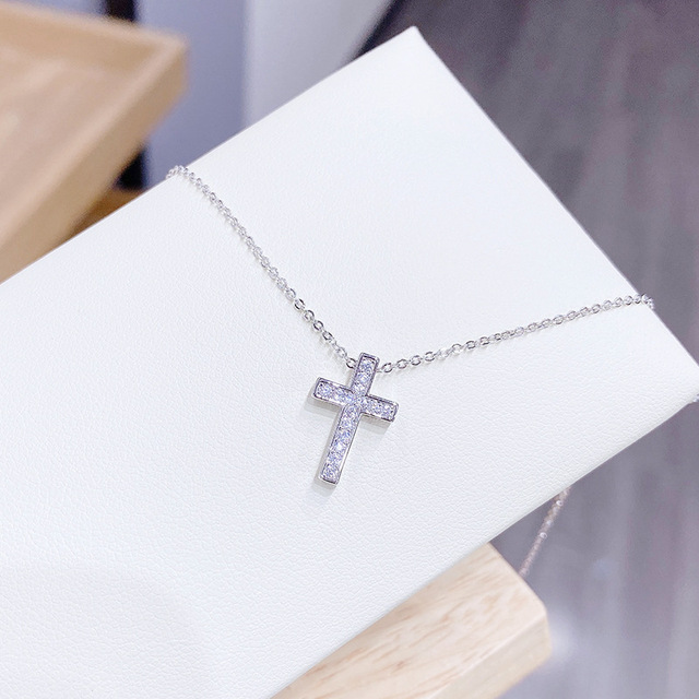 Naszyjnik geometryczny krzyż Choker SIPENGJEL - srebrny, mały, moda dla kobiet, biżuteria ślubna, prezent - Wianko - 28