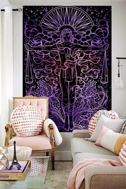 Gobeliny Tapestry Simsant Konstelacje Taro - artystyczna dekoracja ściany inspirowana zodiakiem i księżycem - Wianko - 8