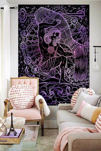 Gobeliny Tapestry Simsant Konstelacje Taro - artystyczna dekoracja ściany inspirowana zodiakiem i księżycem - Wianko - 7