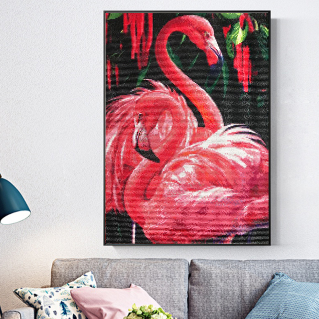 Obraz diamentowy Flamingo pełne wiertło - kwadratowe/okrągłe zwierzę haft 5D z mozaiką diamentową - Wianko - 5
