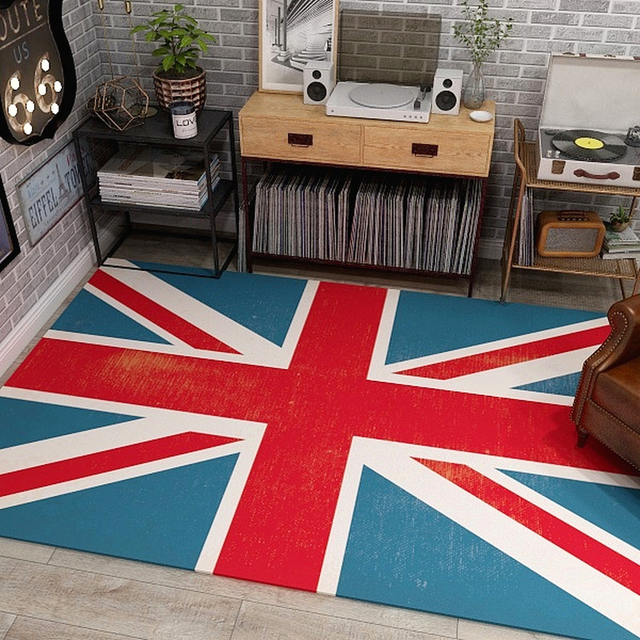 Duży Dywan Vintage Amerykański/Brytyjska Flag aksamit w kryształach, antypoślizgowy, do jogi, modlitewny, na salony, do sypialni - Wianko - 18