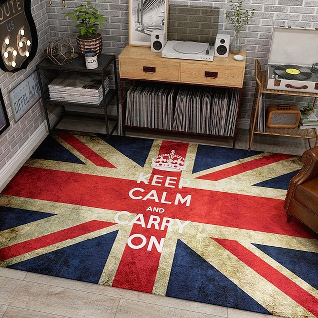 Duży Dywan Vintage Amerykański/Brytyjska Flag aksamit w kryształach, antypoślizgowy, do jogi, modlitewny, na salony, do sypialni - Wianko - 15