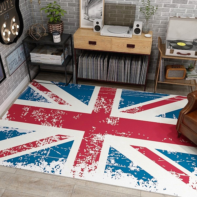 Duży Dywan Vintage Amerykański/Brytyjska Flag aksamit w kryształach, antypoślizgowy, do jogi, modlitewny, na salony, do sypialni - Wianko - 22