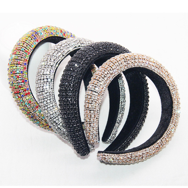 Opaska Barokowa z kryształami Diamante do włosów - luksusowa biżuteria hairband Tiara - Wianko - 3