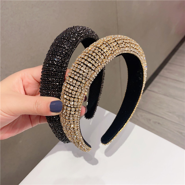Opaska Barokowa z kryształami Diamante do włosów - luksusowa biżuteria hairband Tiara - Wianko - 5