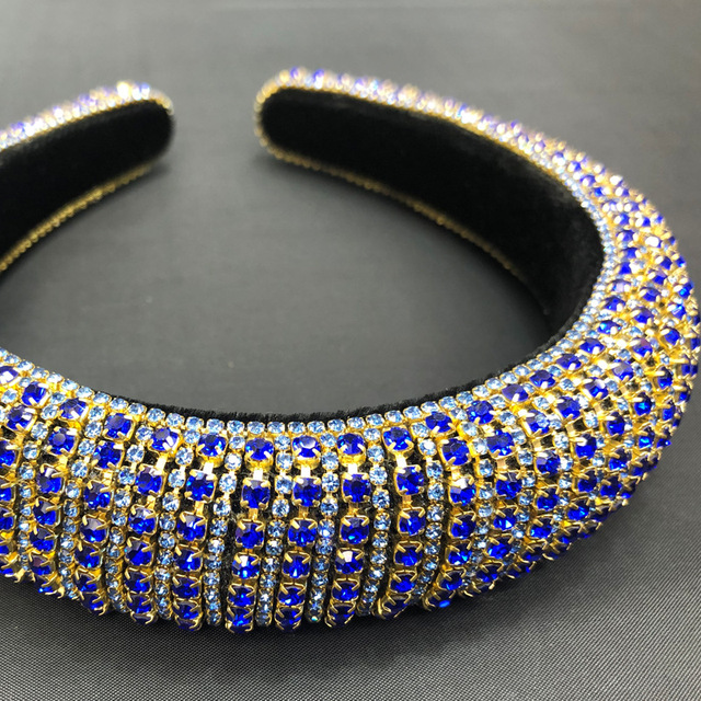 Opaska Barokowa z kryształami Diamante do włosów - luksusowa biżuteria hairband Tiara - Wianko - 10
