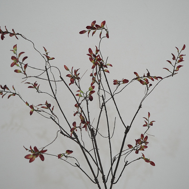 Sztuczny suszony wierzbowy Rattan z jesiennymi liśćmi - dekoracja gałązki winorośli - Wianko - 20