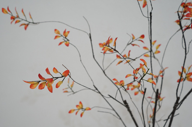 Sztuczny suszony wierzbowy Rattan z jesiennymi liśćmi - dekoracja gałązki winorośli - Wianko - 16