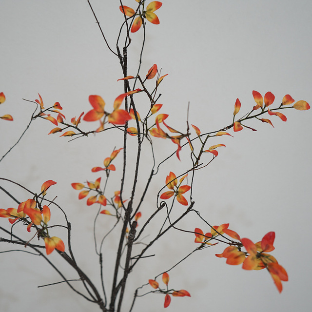 Sztuczny suszony wierzbowy Rattan z jesiennymi liśćmi - dekoracja gałązki winorośli - Wianko - 15
