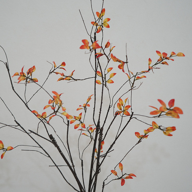 Sztuczny suszony wierzbowy Rattan z jesiennymi liśćmi - dekoracja gałązki winorośli - Wianko - 13
