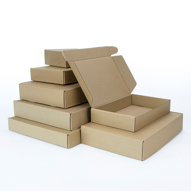 Pudełka tekturowe faliste brązowe 10 sztuk/partia - samolotowe - do pakowania prezentów, wysyłki ekspresowej - Wianko - 3