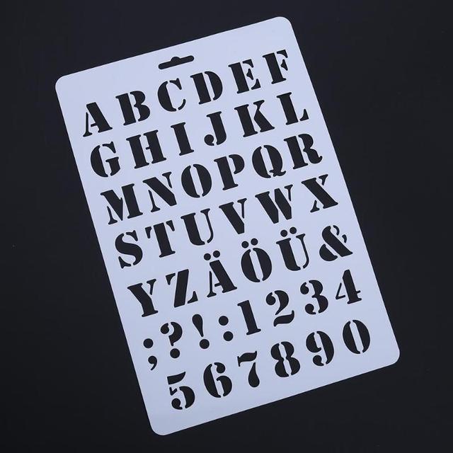 DIY hollow alfabet numer list szablon Scrapbooking papier do malowania Craft podręcznik pamiętnik szkolne - Wianko - 12