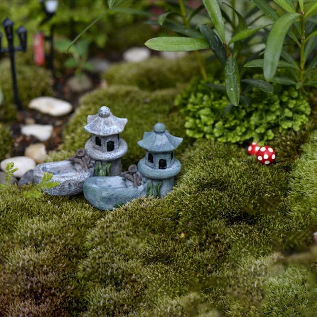 Miniaturka wieży wróżek z ozdobnym ogrodem do dekoracji domku dla lalek – zestaw pejzażowy z roślinami i akcesoriami do domu - Wianko - 3