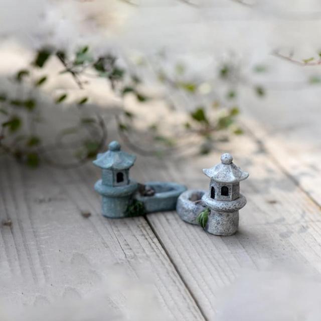 Miniaturka wieży wróżek z ozdobnym ogrodem do dekoracji domku dla lalek – zestaw pejzażowy z roślinami i akcesoriami do domu - Wianko - 6