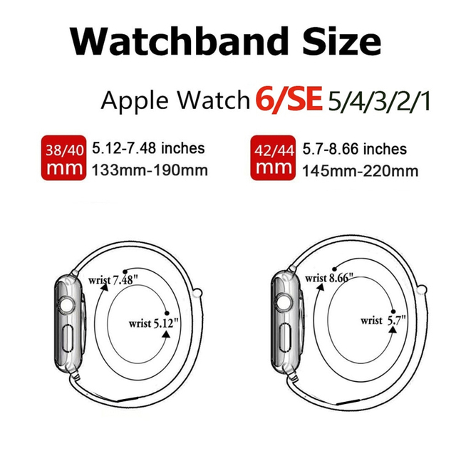 Pasek nylonowy do pętli Apple Watch 44mm 40mm 38mm 42mm - bransoletka correa zegarka dla Apple Watch 7 6 5 4 3 41 45 - Wianko - 1