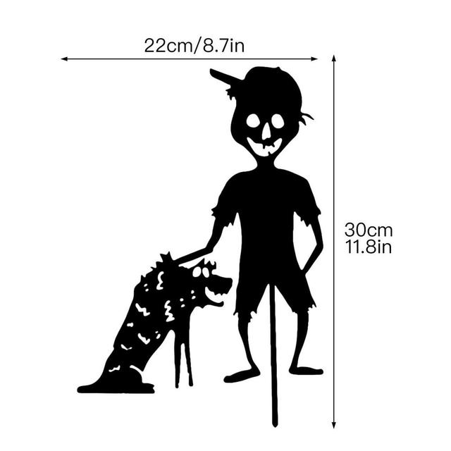 Czarny mały diabeł - Halloween rekwizyt do dekoracji - sylwetka przydrożna trawnik - Paliki Terror - firmowy wystrój ogrodu - Wianko - 15