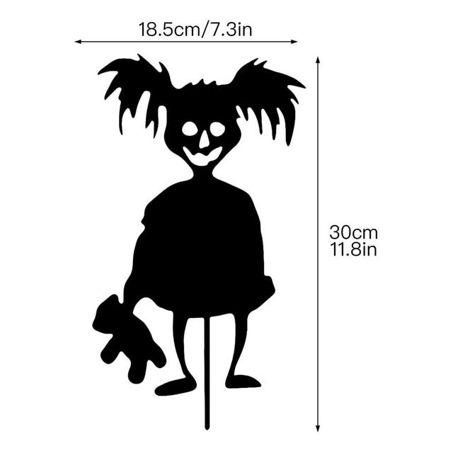 Czarny mały diabeł - Halloween rekwizyt do dekoracji - sylwetka przydrożna trawnik - Paliki Terror - firmowy wystrój ogrodu - Wianko - 16