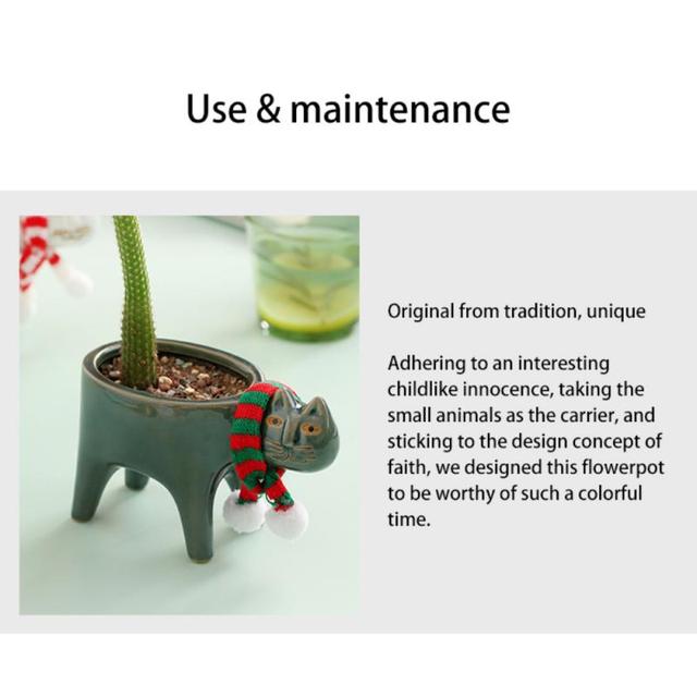 Doniczka ceramiczna z drenażem do sukulentów z pojemnikiem na rośliny - Wianko - 6