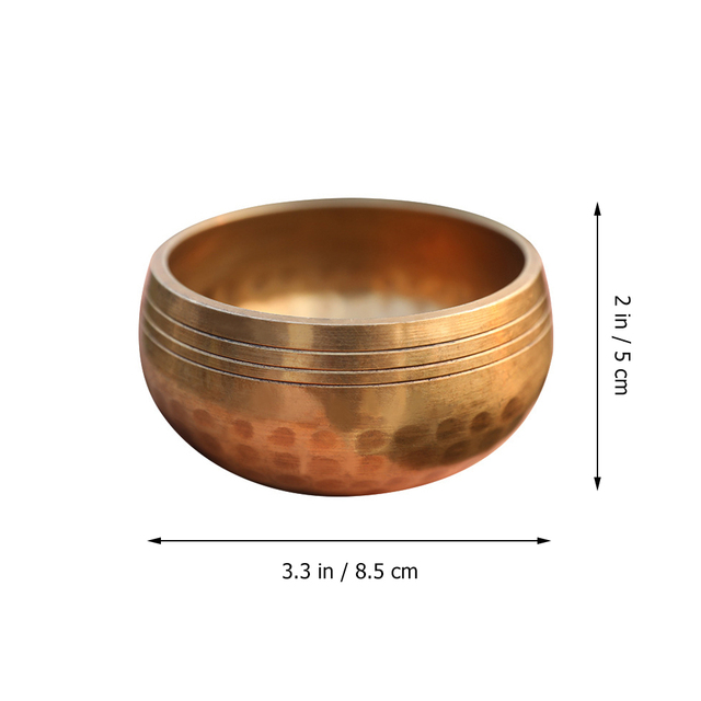 Zestaw medytacji: tybetańska misa dźwiękowa ze stukaniem, wykonana z miski miedzianej - unikalna muzyka dla biura i na zewnątrz - Wianko - 1