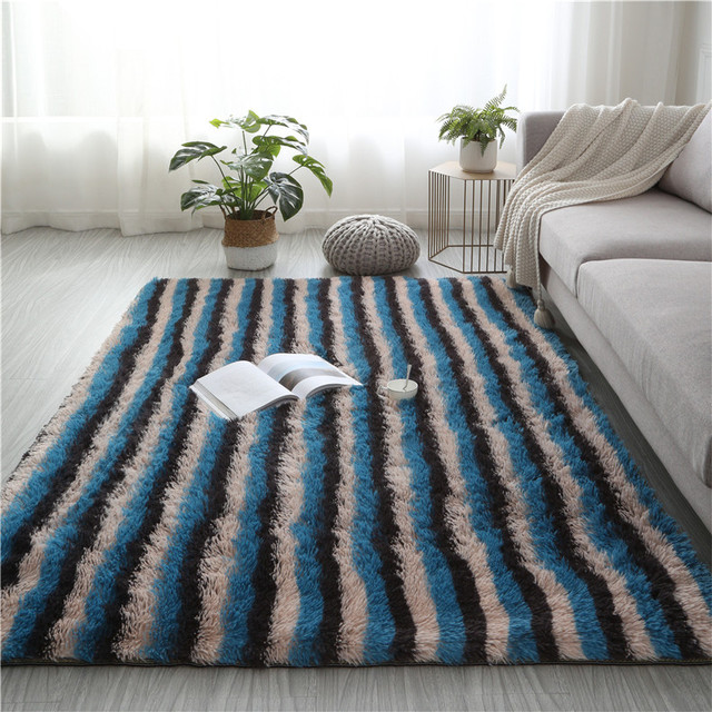 Miękki dywan nowoczesny do salonu, puszysty i włochaty, antypoślizgowy, trwały, prostokątny - Home Decor - Wianko - 47