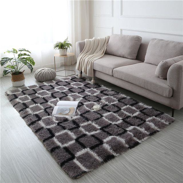 Miękki dywan nowoczesny do salonu, puszysty i włochaty, antypoślizgowy, trwały, prostokątny - Home Decor - Wianko - 42