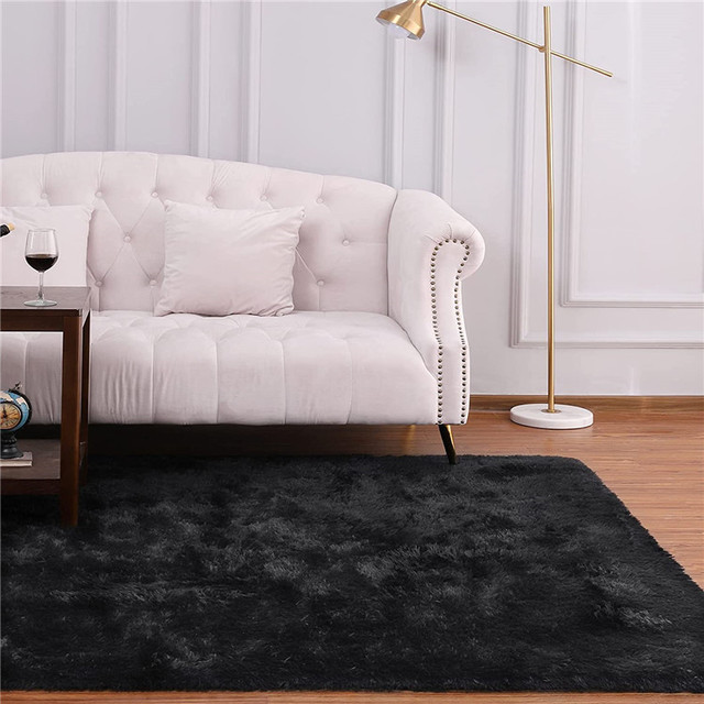 Miękki dywan nowoczesny do salonu, puszysty i włochaty, antypoślizgowy, trwały, prostokątny - Home Decor - Wianko - 5