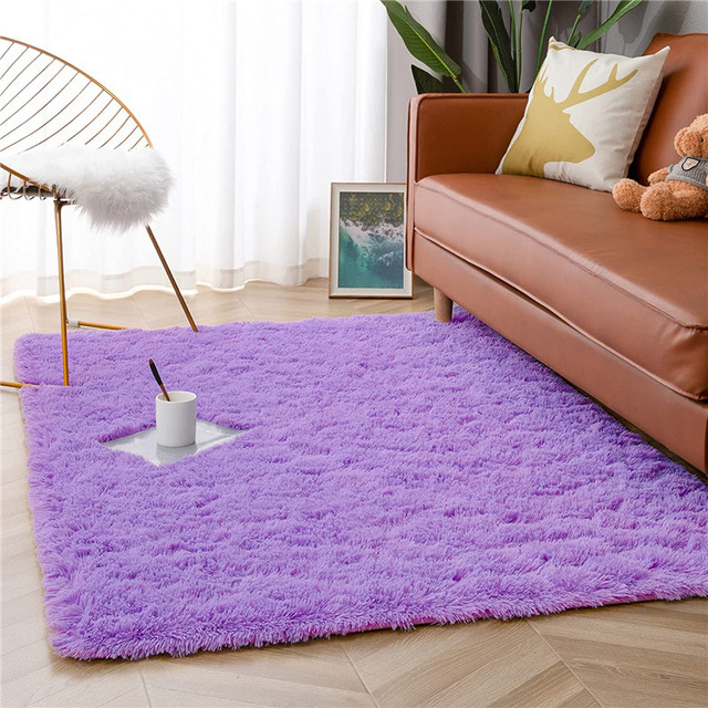 Miękki dywan nowoczesny do salonu, puszysty i włochaty, antypoślizgowy, trwały, prostokątny - Home Decor - Wianko - 21