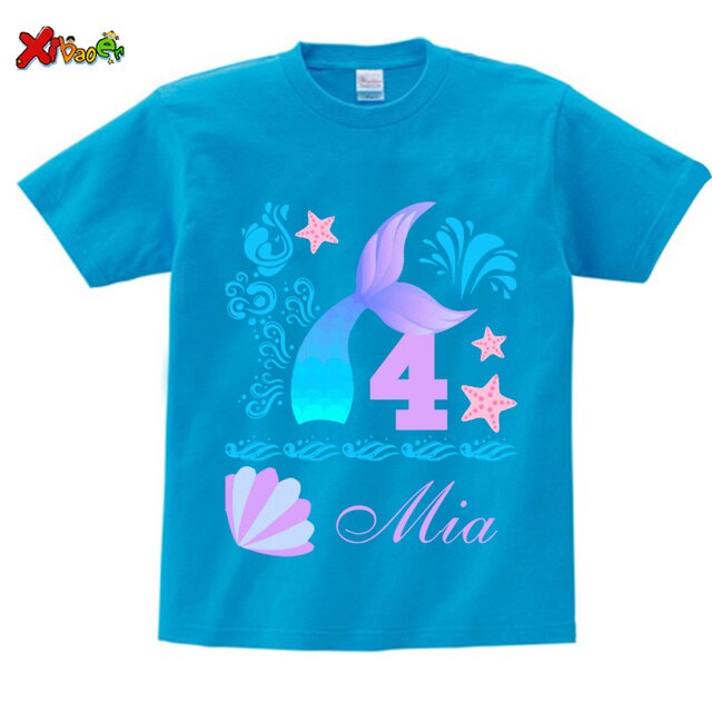 Dziewczyny urodziny - T-shirt personalizowany z nazwą - koszulka z krótkim rękawem dla dzieci - Wianko - 4