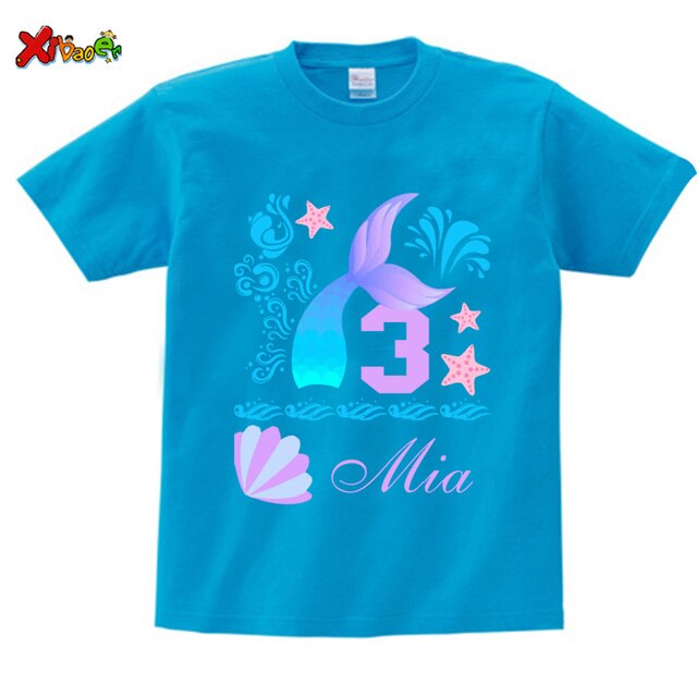 Dziewczyny urodziny - T-shirt personalizowany z nazwą - koszulka z krótkim rękawem dla dzieci - Wianko - 3