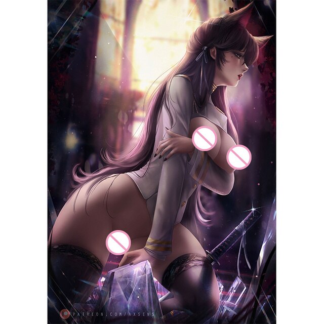 Plakat artystyczny Azur Lane Nude 3D Sexy dziewczyna Anime z ramką - obraz na płótnie do sypialni i dekoracji wnętrz - Wianko - 4