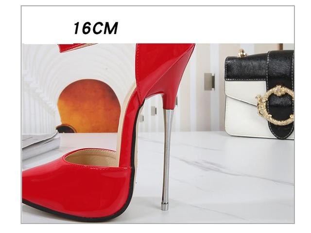 Luksusowe czerwone buty na wysokim obcasie So Kate - nosek spiczasty - obcas 16cm - rozmiary 44-46 - Wianko - 1