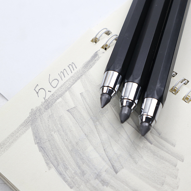 Ołówek automatyczny HB 5.6mm sześciokątny, plastikowy, do pisania i graffiti, artykuł biurowy - Wianko - 6