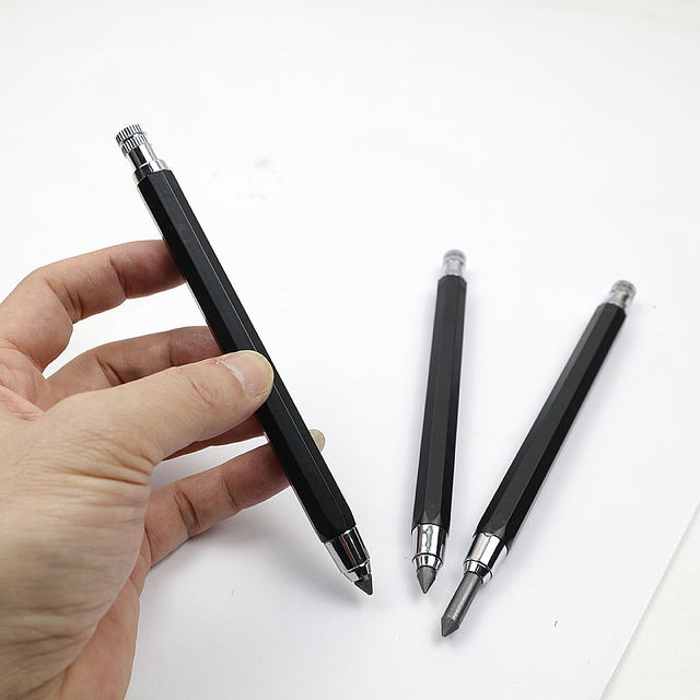Ołówek automatyczny HB 5.6mm sześciokątny, plastikowy, do pisania i graffiti, artykuł biurowy - Wianko - 2