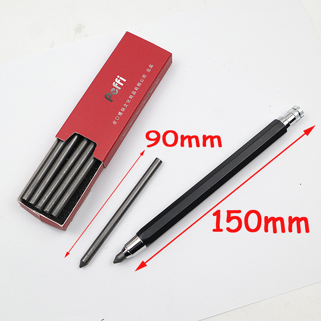 Ołówek automatyczny HB 5.6mm sześciokątny, plastikowy, do pisania i graffiti, artykuł biurowy - Wianko - 3