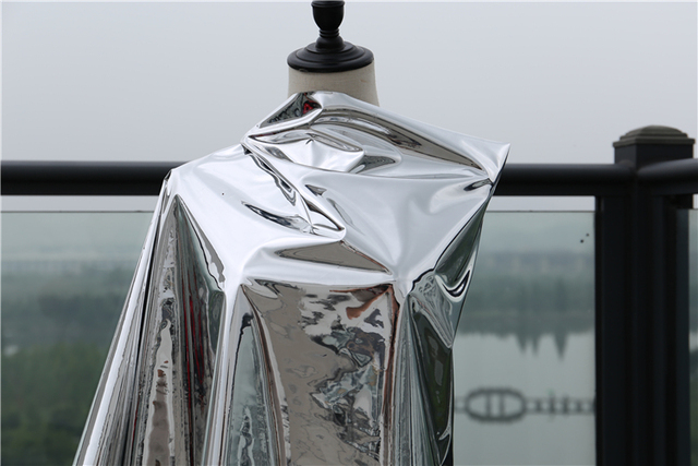 Super jasna srebrna syntetyczna skóra TPU o grubości 0.2 mm do szycia odzieży - Wianko - 6