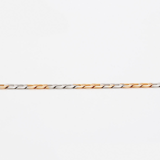 Naszyjnik MxGxFam łańcuszkowy Mix 2 pozłacane moda Figaro 1:1 (45 cm x 3 mm) dla kobiet i mężczyzn – biżuteria bez ołowiu i niklu - Wianko - 6