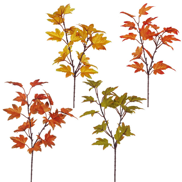 Dekoracje sztuczne liście klonu w stylu retro - 1szt. jedzenie jesieni żniwa festiwal dziękczynienia - Wianko - 1