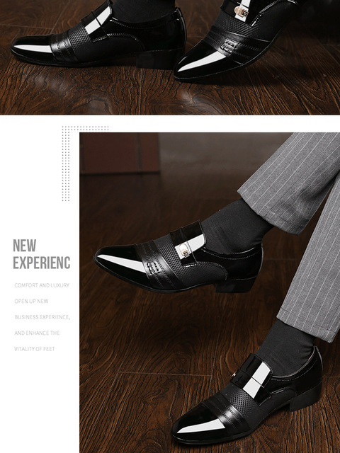 Eleganckie męskie buty oxford slip-on na 2021 rok - skórzane garniturowe buty męskie (38-48) - Wianko - 5