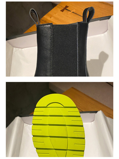 Nowa wiosna damskie jesienne botki moda Cindy Color Block Martens buty damskie na zewnątrz fajny motocykl Bootas kobieta buty za kostkę - Wianko - 8