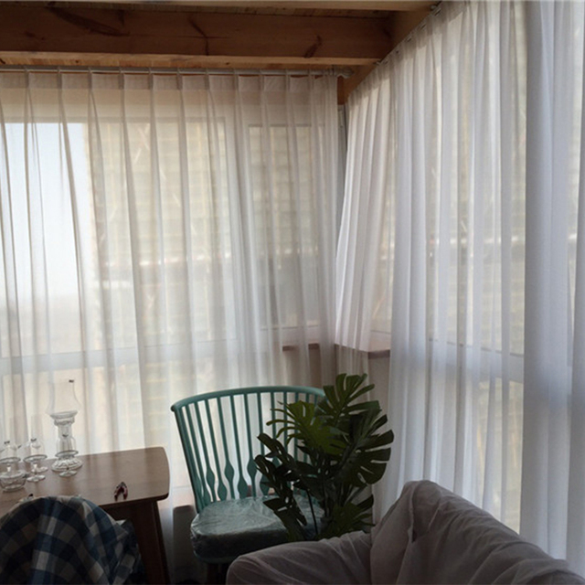 Nordic Solid - kolorowe okna szyfonowa żorżeta - przezroczyste zasłony panelowe do salonu i sypialni - Wianko - 10