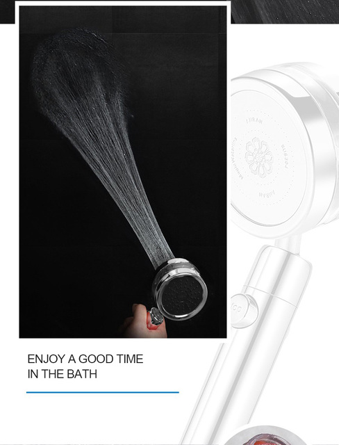 Słuchawka prysznicowa z filtracją wody, regulacją 360 stopni i dwustronną głowicą prysznicową - Wianko - 5
