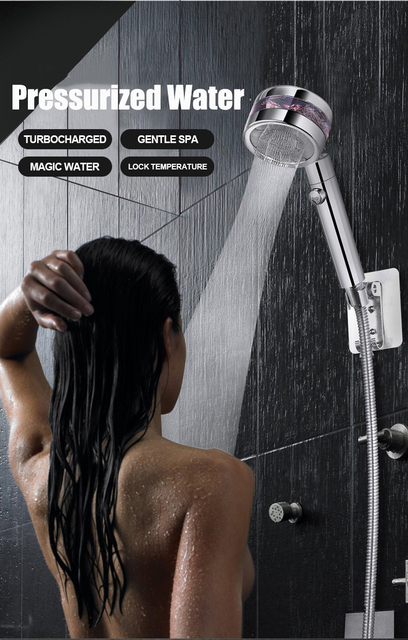 Słuchawka prysznicowa z filtracją wody, regulacją 360 stopni i dwustronną głowicą prysznicową - Wianko - 3