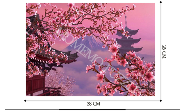 Puzzle Drewniane Japonia Sakura 1000 sztuk - Krajobraz i Natury, Dla Dzieci i Dorosłych, Ładne Prezenty i Dekoracja - Wianko - 5