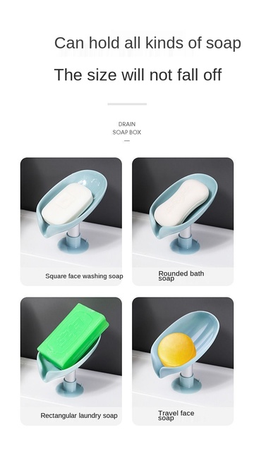 Przenośna plastikowa mydelniczka/przyssawka do łazienki/prysznica/kuchni z gąbką - Wianko - 5
