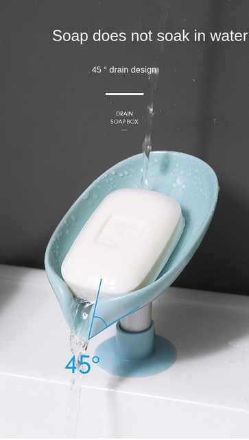 Przenośna plastikowa mydelniczka/przyssawka do łazienki/prysznica/kuchni z gąbką - Wianko - 4
