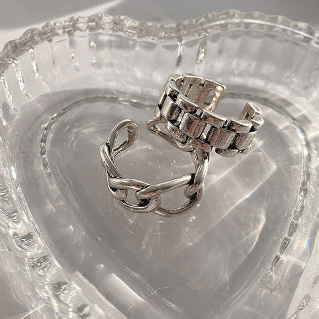 Pierścionek minimalistyczny ze srebra 925 Foxanry z geometrycznym, pustym krzyżem – nowoczesna biżuteria na imprezę - Wianko - 2